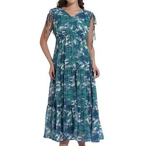 NWT Sundance Maren Meadow Sleeveless Midi Dress size Medium Periwinkle color